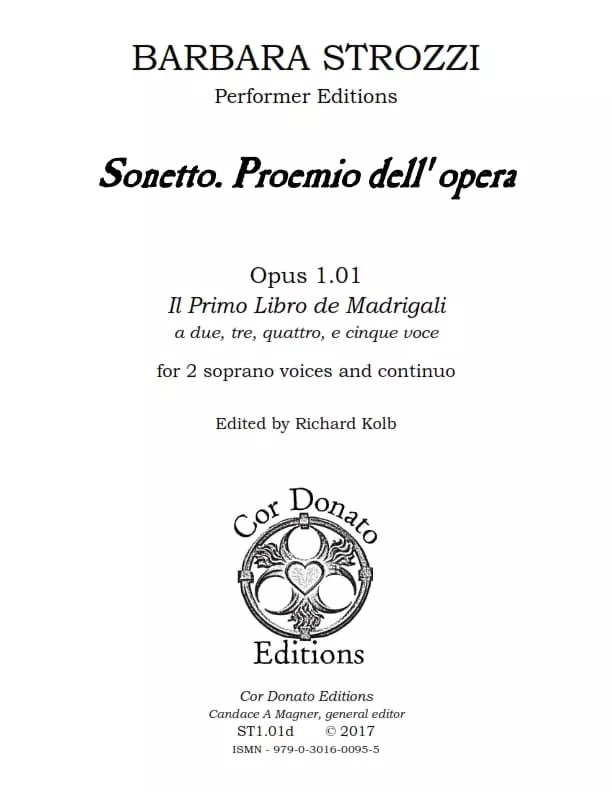 Cover of Sonetto Proemio dell'Opera