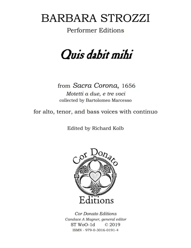 Cover of Quis Dabit Mihi