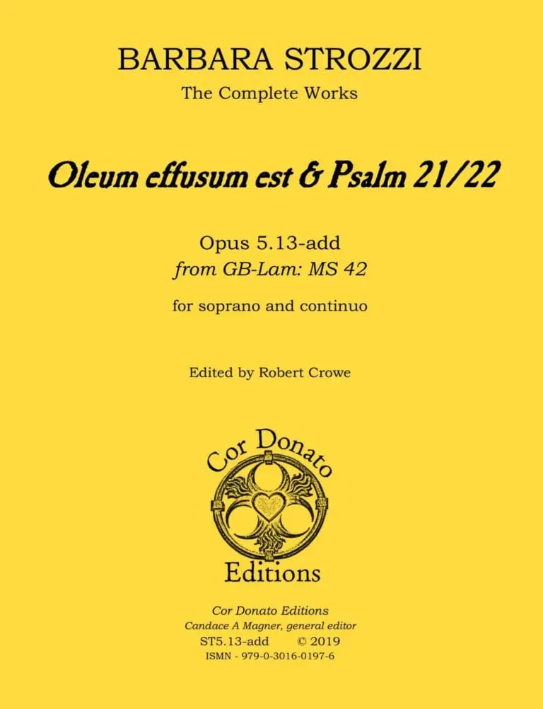 Cover of Oleum effusum est and Psalm 21/22