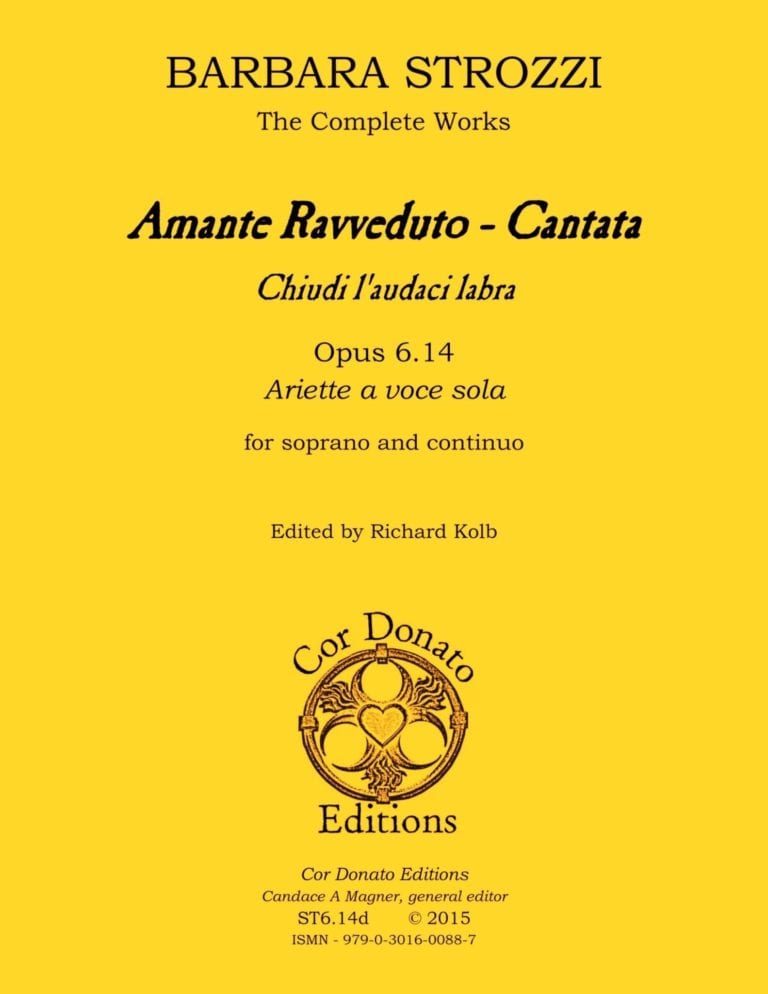 Cover of Amante Ravveduto - Cantata