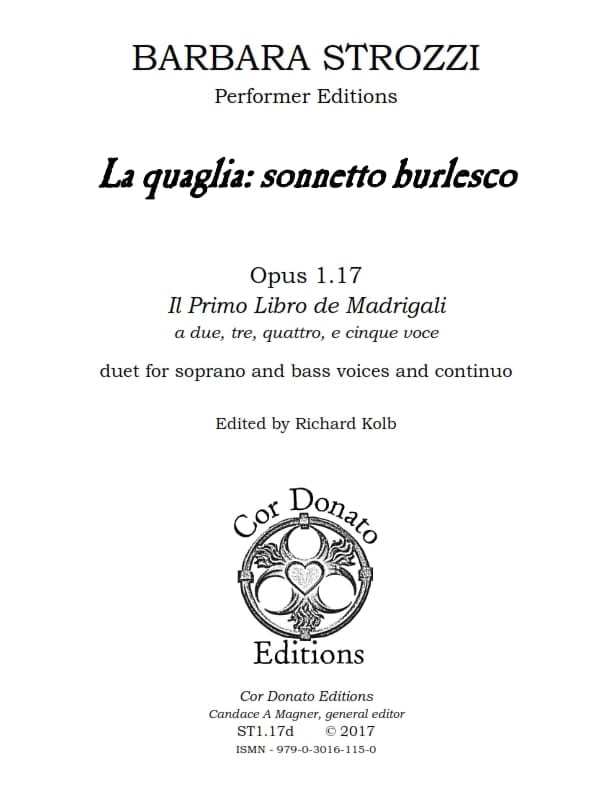 Cover of La Qualglia: Sonnetto Burlesco